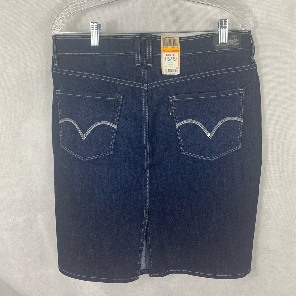 Levi’s 512 figure enhancer blue denim skirt - Picture 2 of 7